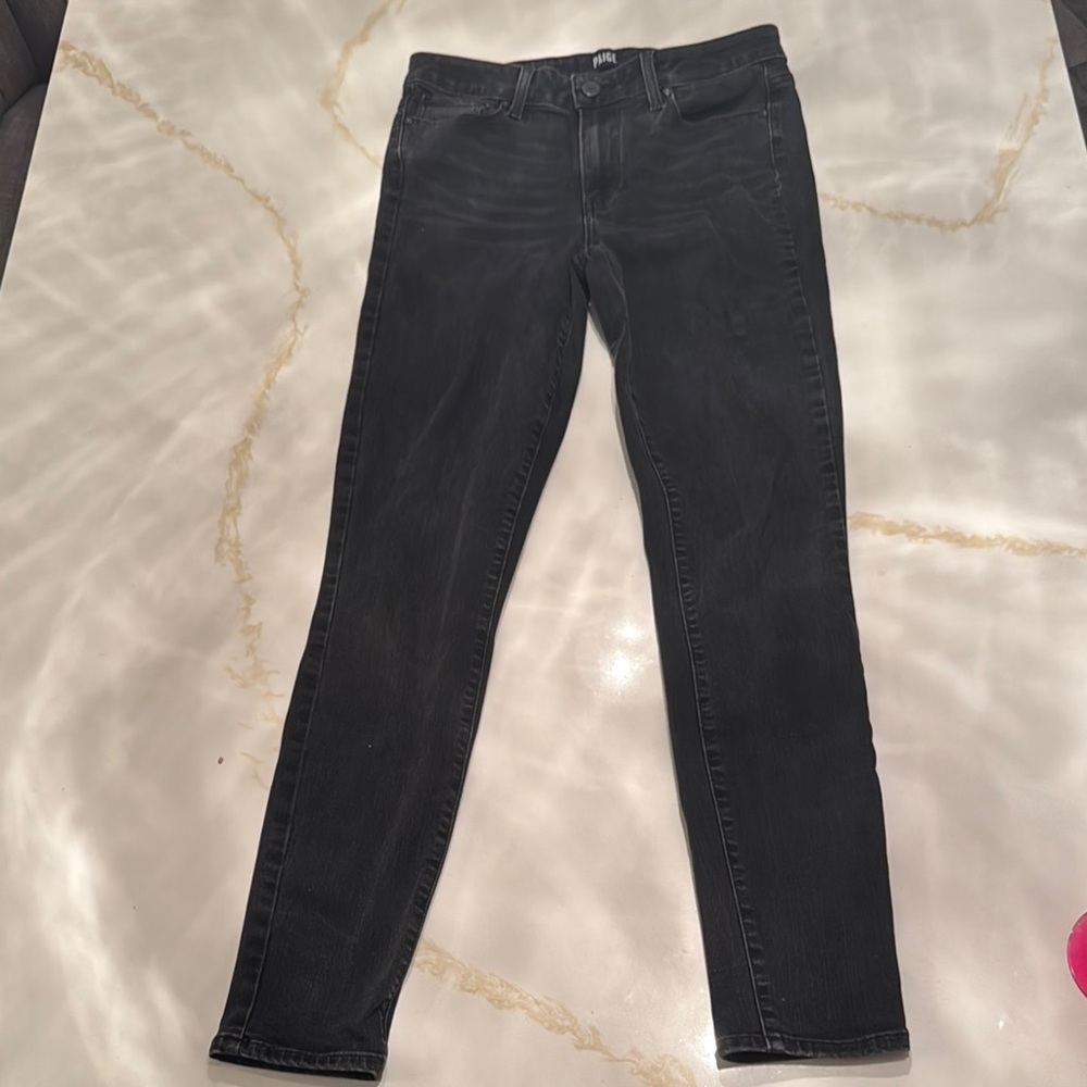 PAIGE HOXTON Ankle Black Skinny Jeans Sleek Modern Fit